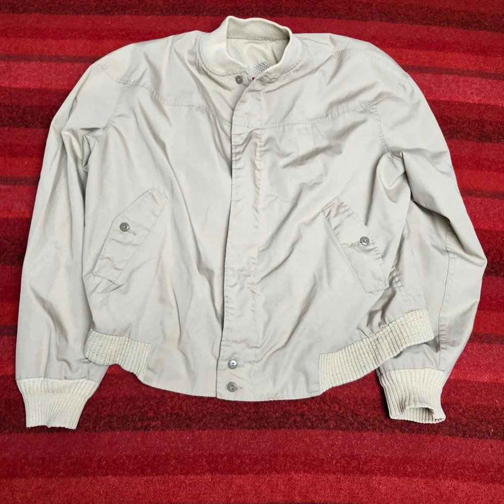 Vintage Bomber Jacket Catalina La Paz  Mens 44  Tan Lightweight Western